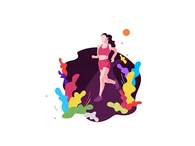 跑步 draw drawing illustration