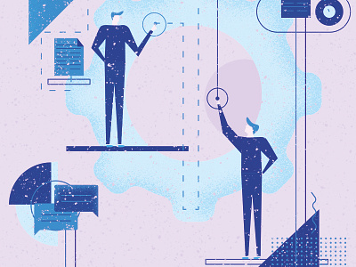 wrok document documents illustration office people team work