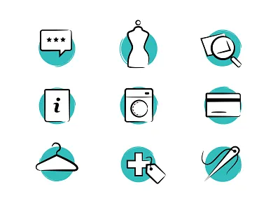 Wehkamp - Icons brush design e commerce icon shopping