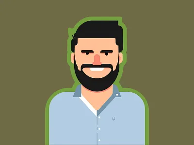 Geometric Character #2 2d adobe cartoon character design face flat geometric gigantic illustrator vector