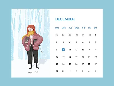 冬日 插图 插画