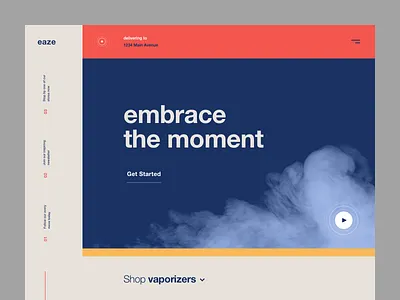Eaze Redesign branding concept design lander typography ui ux weed