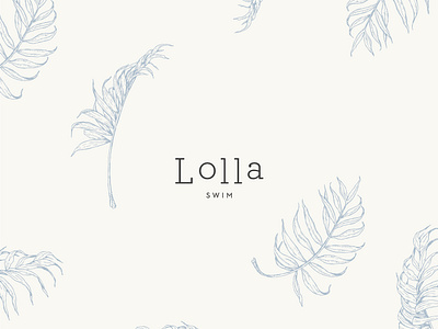 Lolla Logo blue boutique logo branding design logo typography