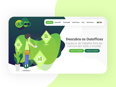 Outoo branding design illustration layout site ui ux web webdesig