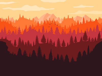 Firewatch design firewatch gamer landscape trees video games