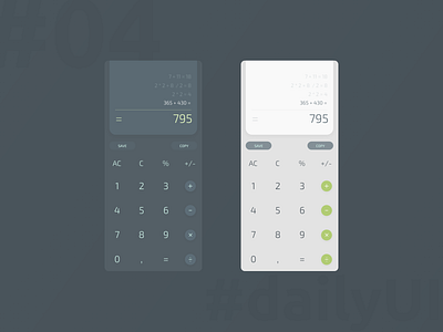 DailyUI #004 - Calculator 100 day challenge 100 day ui challenge app calculator daily 100 challenge daily ui 004 design ui user experience user interface