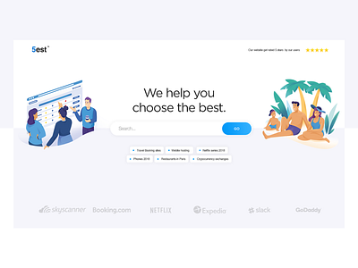 Landing page | Topbest5.com app branding compare design illustration ui web website