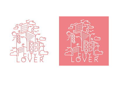 single weight line art adobe ilustrator city city art coral design illustration line art single weight line