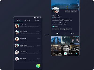 Short Video Application app black card color design interaction interface massage movies short film short movie short video ui video video app
