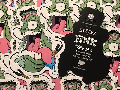 The Monster (fink inspired) hipster horror horror art making stickers monster art ratfink sticker sticker art stickers universal monsters vector art