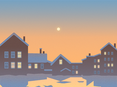 Winter suburbia evening illustration365 landscape light nature suburbia sunset