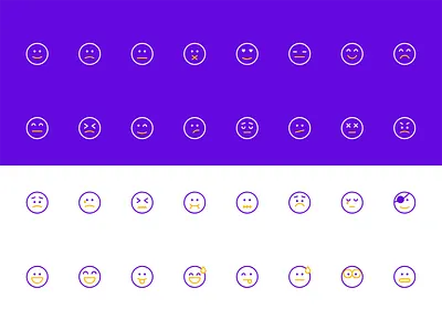 Emoji Icon Set app icon clean color icon icon linear icon minimal ui ux