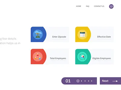 Profile application blue branding design employee enrollment form icon illustration lettering login logo minimal page typography ux web web page website