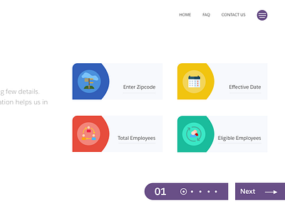 Profile application blue branding design employee enrollment form icon illustration lettering login logo minimal page typography ux web web page website
