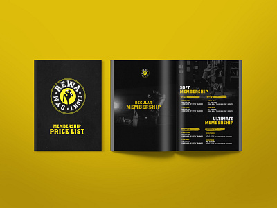 REWA Fight Gym — Membership Guide branding branding design print sports stationery