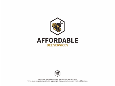 affordable bee services custom logo logo concept simple logo