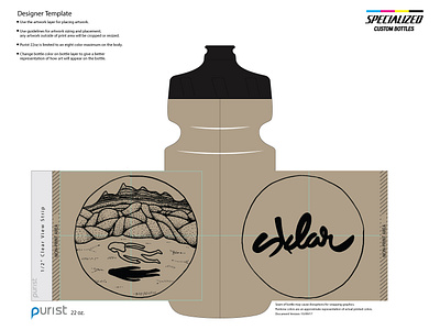 Sklar Floater Bottle branding design draw handlettering illustration logo