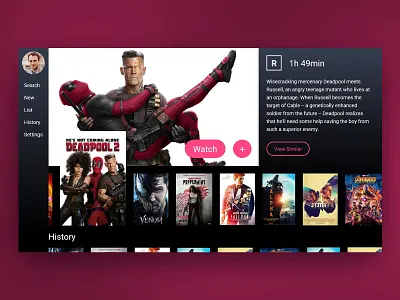 Tv App daily 100 daily ui daily ui 025 daily ui challenge design movie app ui user interface