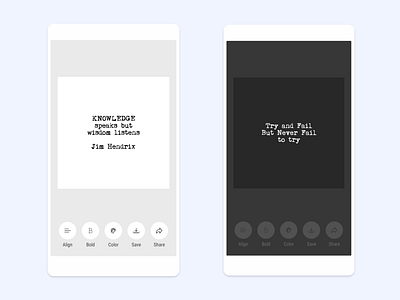 Quote Maker App app app design quotes ui ux