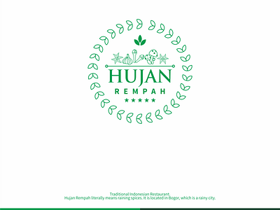 hujan rempah logo concept custom logo modern logo simple logo