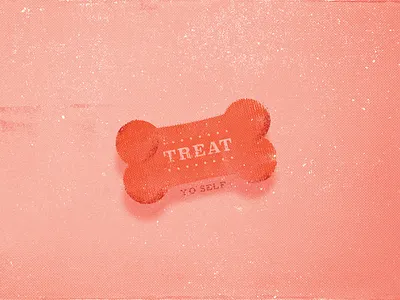 Treat Yo' Self coral dog dog treat orange pink treat yo self
