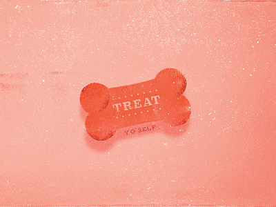 Treat Yo' Self coral dog dog treat orange pink treat yo self