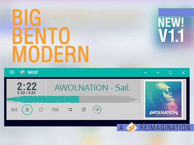 Big Bento Modern v1.1 argentina design skin skinning victhor winamp