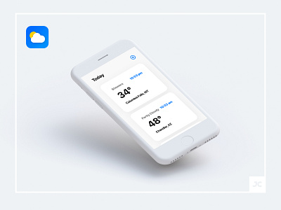 Weather Redesign for IOS Home Screen app app redesign flat interface ios iphone minimal minimaldesign ui ux weather weather app weather ui