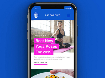 Wellness Blog UI blog design graphic design mobile app mobile app design ui uid uiuxdesign web design