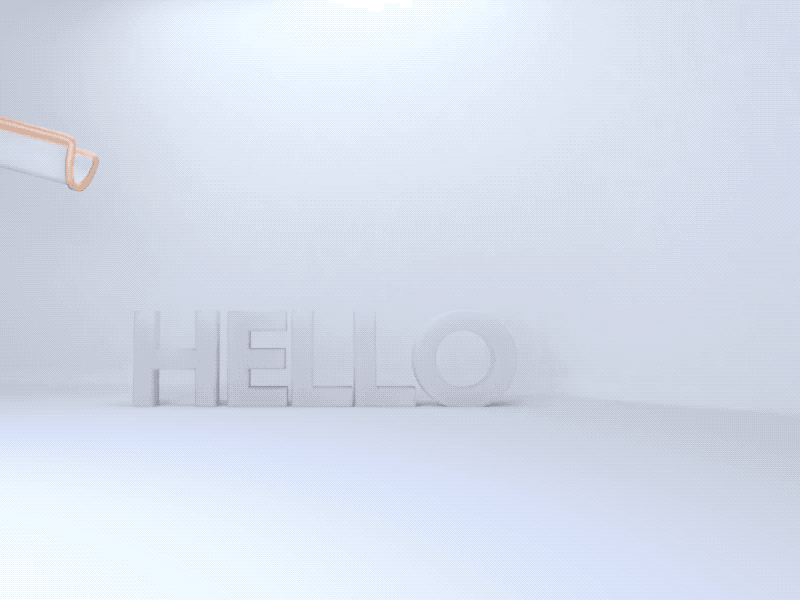 Hello Dribbble 3d hello dribble