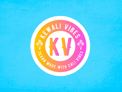 Kewali Vibes 80s beach design kewali logo palm sarahgraphics surf tree vibes