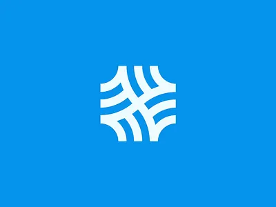 Crossroads Mark app icon line logo minimal vector