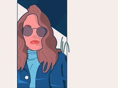 Another Illustration art clean girl graphic illustration illustrator material noise pattern photoshop pink plants simple