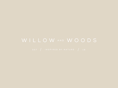 willow and woods Secondary brand earth colour beige branding brown design earthy eco friendly elegant logo logodesign natural organic simplicity typography willow woods