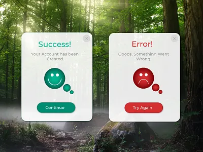 Just finished my 11th design for #dailyui #011 Flash Message adobe illustrator creative design dailyui error flash message flash message error and success illustration success ui vector