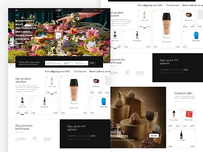 Duty Free Homepage UX/UI