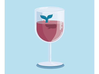 Whale-y Good Time design flat illustration vector