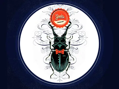 BEETLE beer beetle caps insect vector art