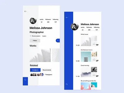 Profile design app design profile design ui
