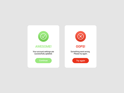 Daily UI #011 Flash Message (Error/Success) 011 dailyui