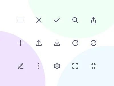 Jollycons - UI 1 - Icon Set design system icon set icons jollycons outline rounded ui vector