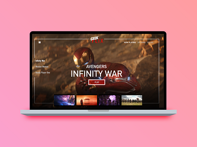 Geekflix - Web Design design marvel streaming streaming app ui vibrant web design