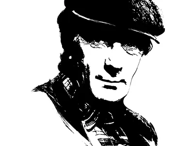 Toma Caragiu ink sketch drawing art