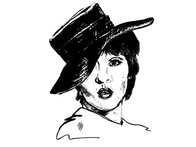 Anda Calugareanu ink sketch