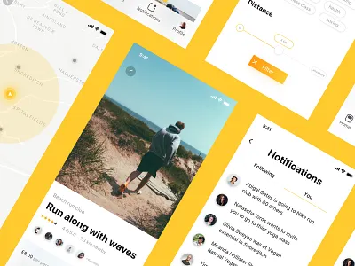 Flare — sneak peak app apple fitness health app ios london orange prototype ui ui ux yellow