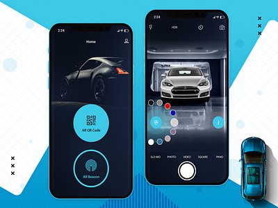 Car Catlogue Cover 3d model ar application beacon camera app car models ios application model info qrcode uiux