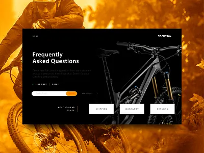 #092 FAQ bicycle bike cycling dailyui design exercise faq questions sport support ui ux web