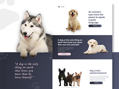 Pets Love 2018 behance dribbble html landing page ui ui ux