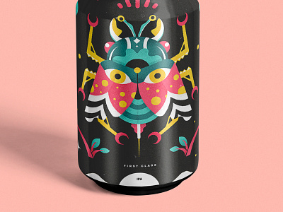 Beetle Juice beer beetle character colour dark design forest illustration mockup orange texture