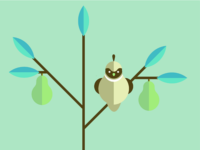 Partridge in a pear tree vector pear partridge xmas